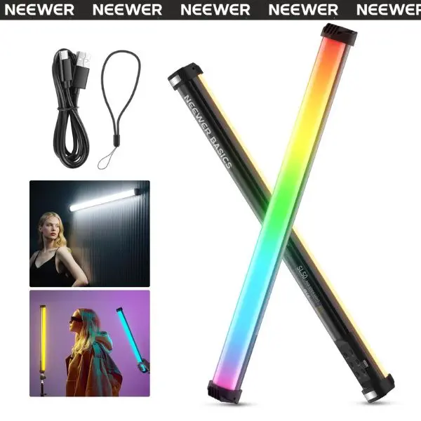 NEEWER Magnetic Handheld RGB LED Light Wand, Dimmable Video Light with CCT HSI FX Modes for Photography, Vlogging & Live Streaming NEEWER Magnetic Handheld RGB LED Light Wand, Dimmable Video Light with CCT HSI FX Modes for Photography, Vlogging & Live Streaming