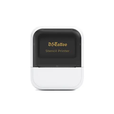 D5 Compact Portable Tattoo Stencil Printer (Tattoo Supplies for Beginners), 20pcs Transfer Papers, Easy-Operation Machine Compatible with Phone and PC, Office Label Printer