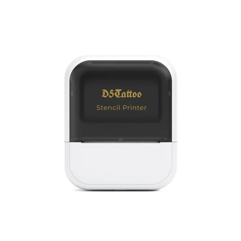 D5 Compact Portable Tattoo Stencil Printer (Tattoo Supplies for Beginners), 20pcs Transfer Papers, Easy-Operation Machine Compatible with Phone and PC, Office Label Printer