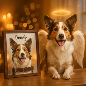 Forever in Our Hearts – Personalized Pet Memorial Photo Frame with Collar Display to Cherish, Honor, and Remember Your Beloved Dog or Cat Forever