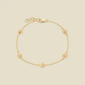 January CZ Birth Flower Station Bracelet