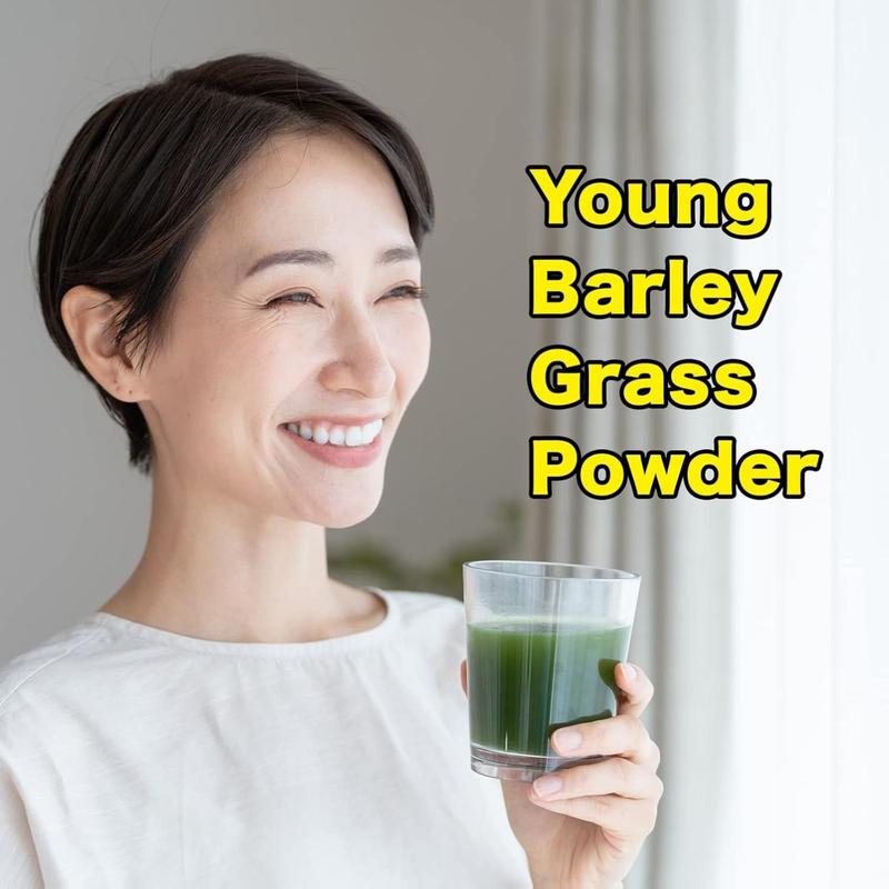 Kin no Aojiru - 100% Young Barley Grass Juice Powder with Rich Dietary Fiber, Ready-to-Use Packets × 46pcs, Vegan, Non-GMO, Gluten Free