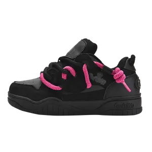 QAND2025 Unisex Skate Shoes - Original Niche Design, 4mm Sponge Insole, Thick Sole for Height Increase, Non-Slip, All-Season Versatile for Street, Campus & Daily Wear, Fashionable Sporty Sneakers