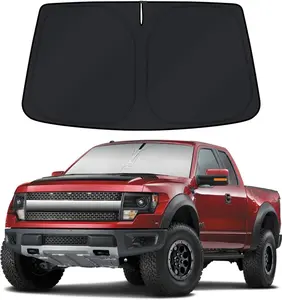 Car Sun Shade for 2009-2014 Ford F150 Accessories Windshield Sunshade Cover Front Window Shade Custom Fit F150Sun Visor Protector Foldable Blocks UV RaysGift.