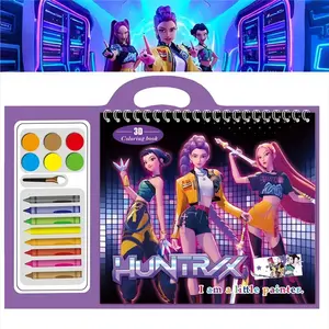 Anmie Girls Group 3D Coloring Book,High-Quality Multicolored Educational Drawing Book,Cute Character Drawing Handbook, Tracing Coloring Book,Fun Colorful Art Activity for Kids,Portable Educational Drawing Toy, Suitable for 3-6 Year Olds, Christmas Gift