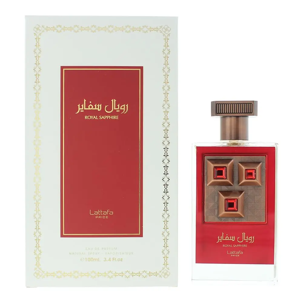 Lattafa Royal Sapphire Eau de Parfum Spray 3.4 Ounce Unisex Fragrance with Citrus & Oriental Notes