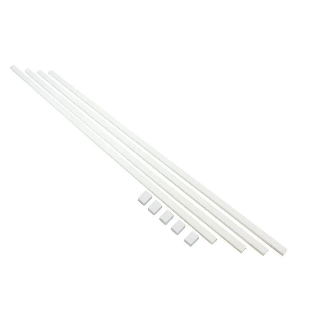 Cable Trunking Raceway 120" White Self-Adhesive Paintable includes Junction Pieces, 1" x .625" x 120"