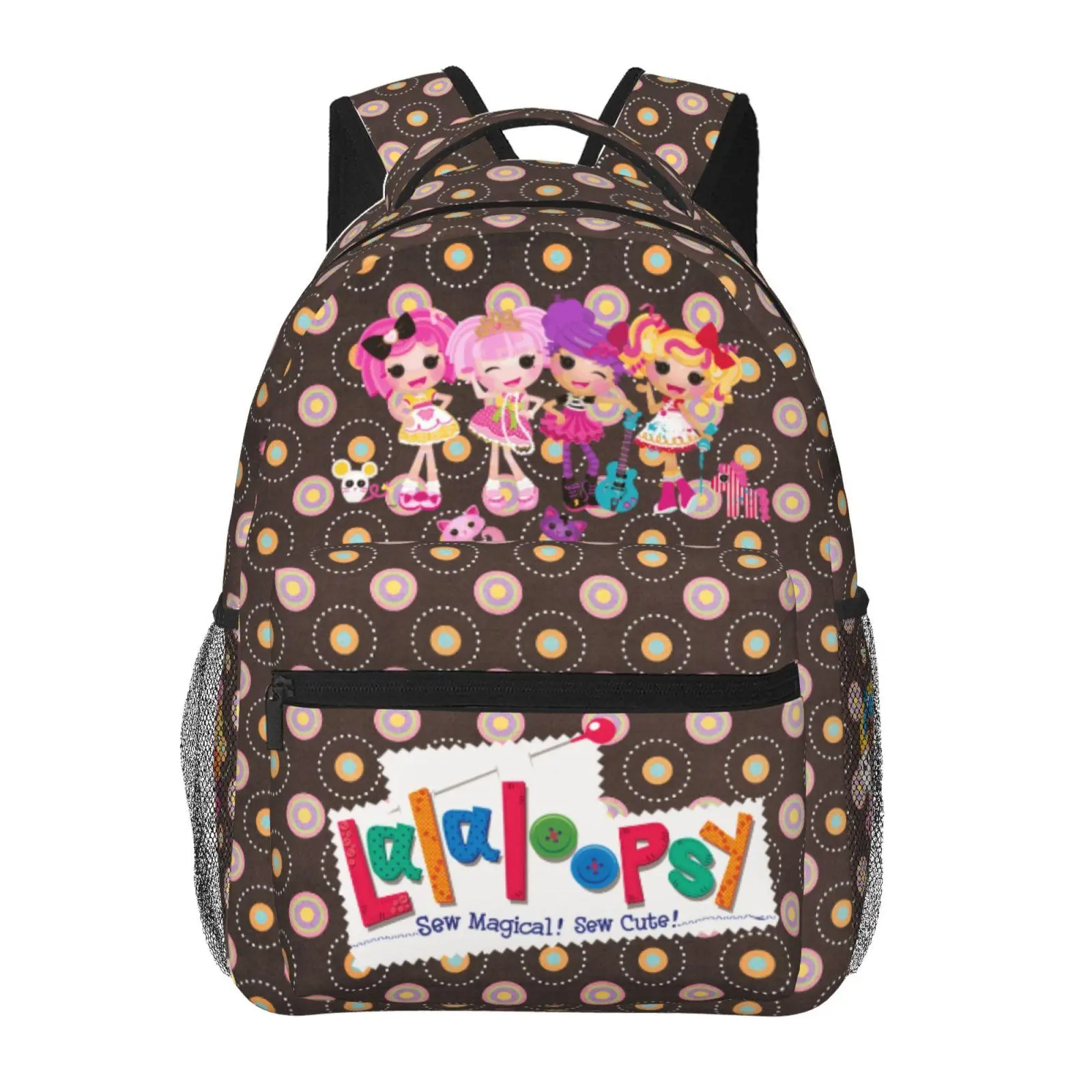 Lalaloopsy Kids School Backpack We're Lalaloopsy Netflix Spacious Student Daypack MGA Lalaloopsy Practical Bookbag for School Commute & Weekend Adventures