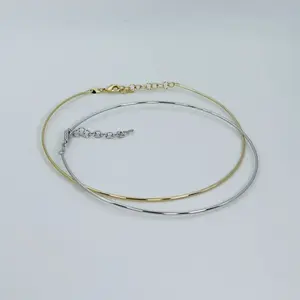 Slim 18K Brazilian Bangle Necklace by Rosetta Riwari
