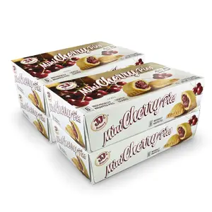 JJ's Bakery Mini Cherry Fruit Pies Value Pack 24 Total Pies, 6 Count Boxes Pack of 4