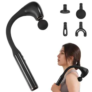 Rechargeable Deep Tissue Massage Gun with Extension Handle, Percussion Hammer for Ultimate Back Relief & Comfort