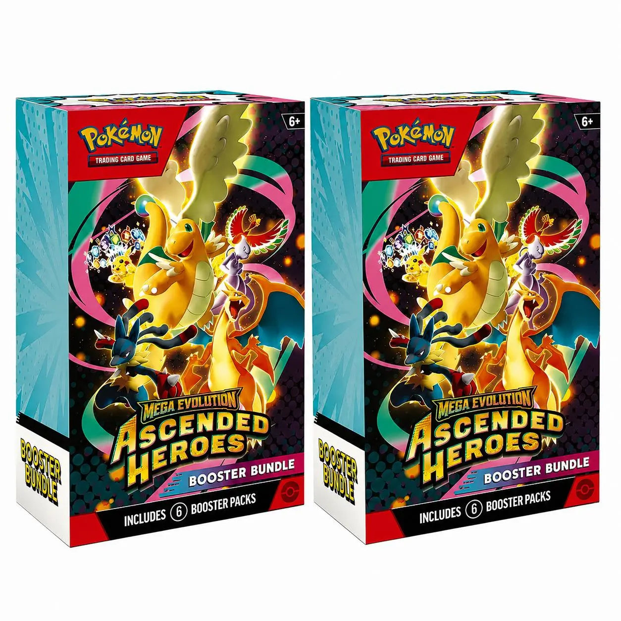 Pokémon TCG: Mega Evolution Ascended Heroes Artwork Factory-Sealed Booster Bundle - 2 Booster Box Collectible Non-Sports Trading Card Set