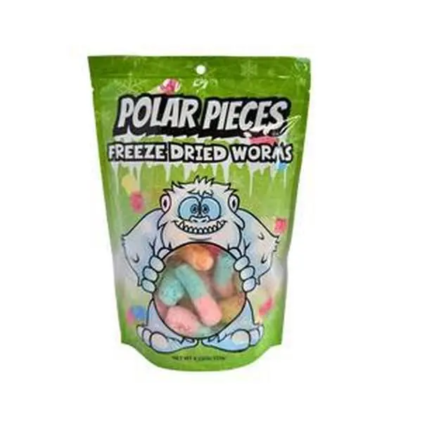 Polar Pieces Freeze Dried Candy Worms (4.23 oz) - Premium Crunchy Sweet Freeze Dried Gummy Worms tiktok candy trend item