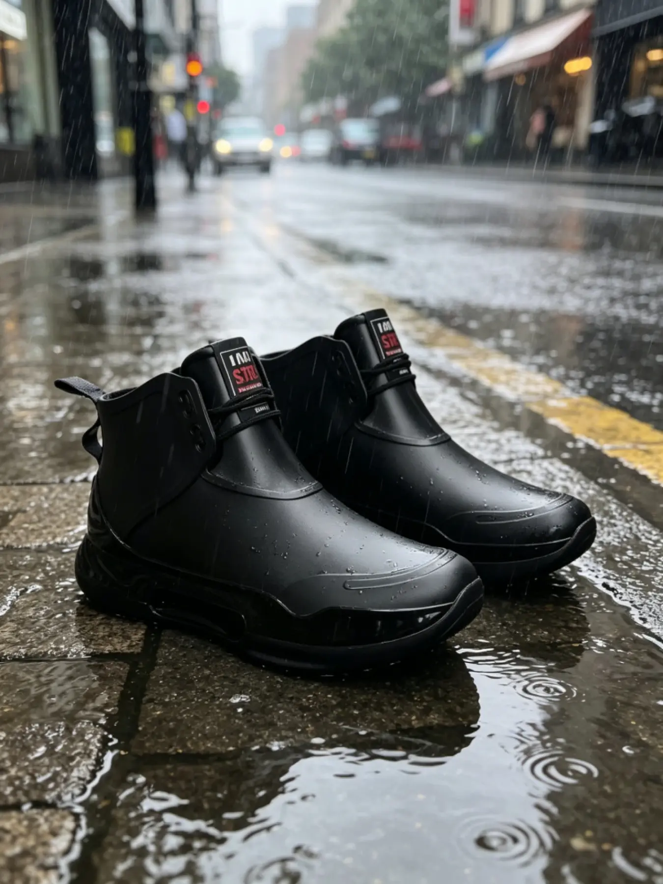 1 Pair of Unisex Casual Rain Boots: One-Piece Waterproof Upper, Anti-Slip & Wear-Resistant Outsole, Outdoor Practical Style, Ideal for Men's Daily Commute in Rainy Season