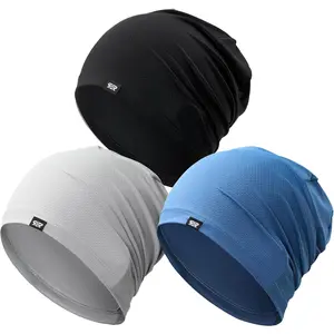 3Pcs Cooling Skull Cap for Men Women-Lightweight Breathable Beanie Hat, Thin Quick Dry Running Cap for Cycling