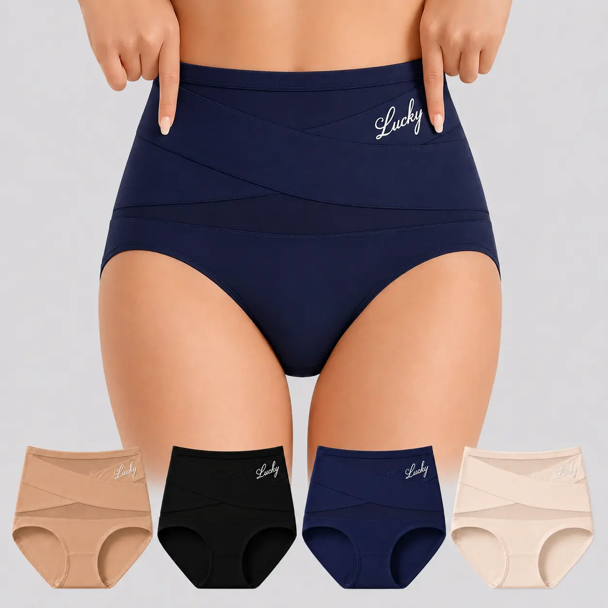 【S-XXXL】soft breathable non-irritating| design smooth fabric compression summerwins | high-waisted brief tummy control butt