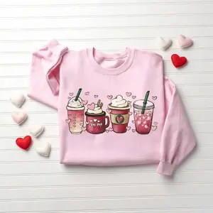 Womens Valentines Day Sweatshirt, Valentine Coffee Sweatshirt, Womens Valentines Day Sweater, Valentines Day Shirt, Valentines Sweater