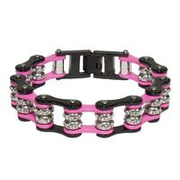 Pink and Black Chain with Gemstones