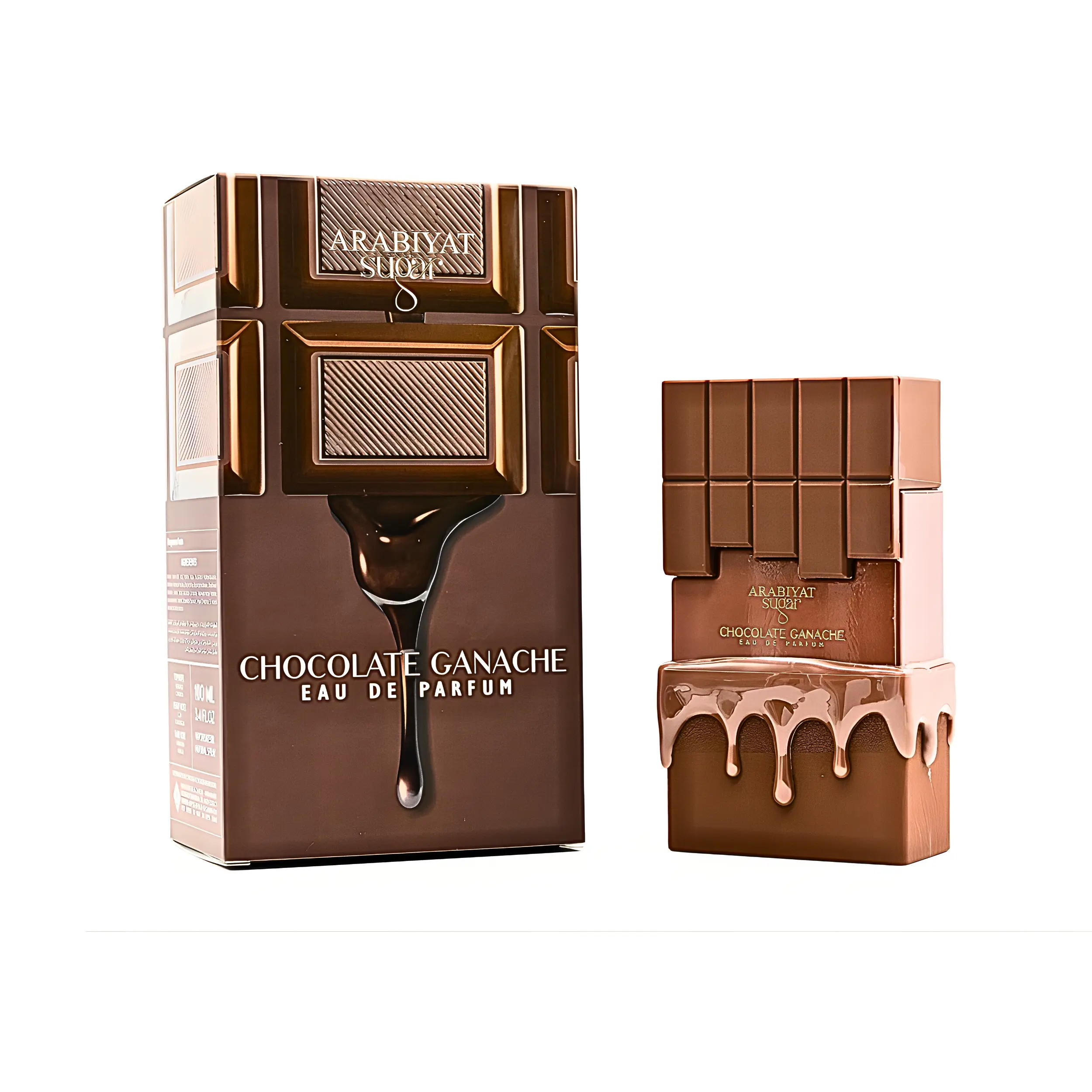 Arabiyat Sugar Chocolate Ganache Eau De Parfum, 3.4 fl oz - Captivating Arabic Gourmand Fragrance with Tropical Coconut, Vanilla, and Toasted Tonka, Captivating Fragrance