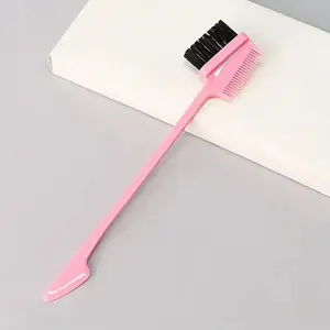 1 PC Edge Control Brush Hair Styling Comb Set Teasing Rat Tail Brush for Edge&Back Brushing, Combing, Slicking Hair for Women Edge Brush Double Sided Edge Comb for All Hair Styles(edge control brush-1pc)