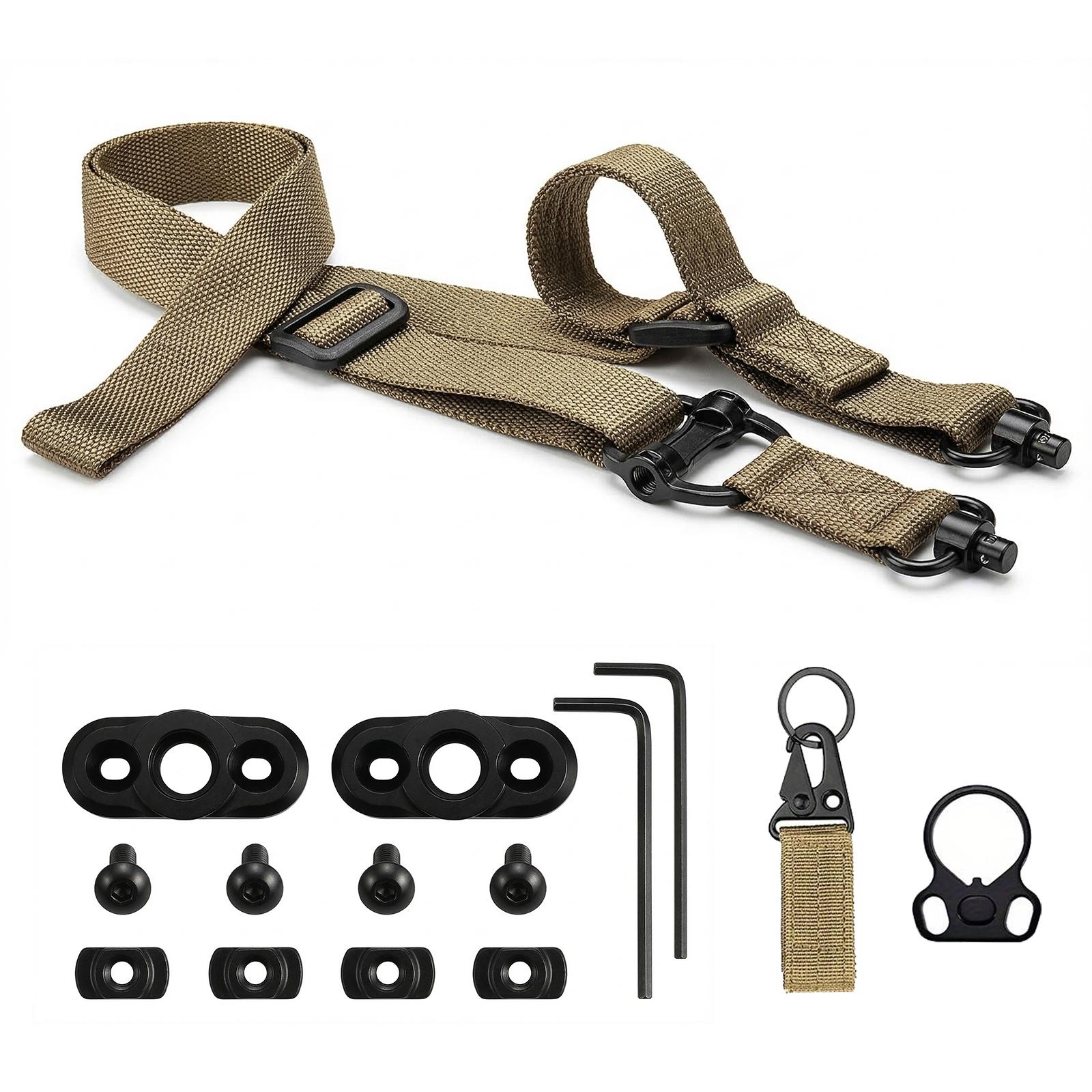 Professional Multi-Purpose Tactical Carry Strap - Adjustable 2-Point System with Quick-Release Buckles & Reinforced Mounting Straps