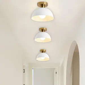 1-pack/2-pack minimalist Nordic style ceiling light fixture, 7.8-inch lampshade, E27 lamp holder, hardwired, suitable for corridors, balconies, living rooms, kitchens, and bedrooms (bulbs not included)