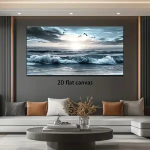 ocean sunrise modern abstract painting for living room office bathroom bedroom kitchen home decor high quality landscape canvas print wall decoration Ornaments Artistic poster