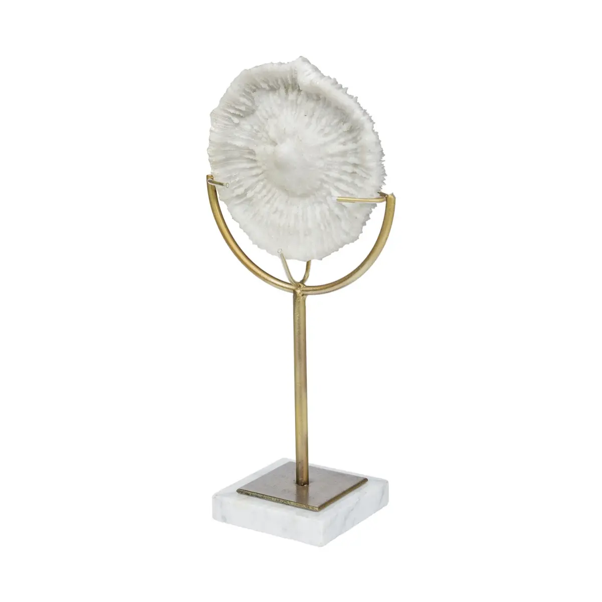 360 Stand Large Coastal Resin-Metal Mix Circle Decor Sculpture - 15x4x8 in. Jumbo Neutral-Tone Indoor Home Decor Statue & Figurine, Sweet Home Decor