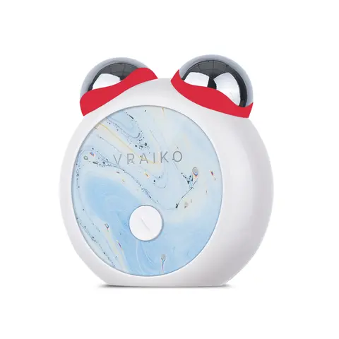 VRAIKO MiniCub Microcurrent Facial Device - Compact Design, Gentle Travel-Size Face Firming Personal Care Appliance with Built-In Batteries, All-In-1 Combination