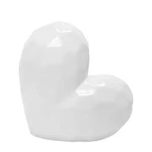 212 MAIN 8 in. Ceramic Heart Shape Sculpture - Romantic Hanging Home Decor, Interior Decoration Accessory, Gift for Home Supplies Enthusiasts