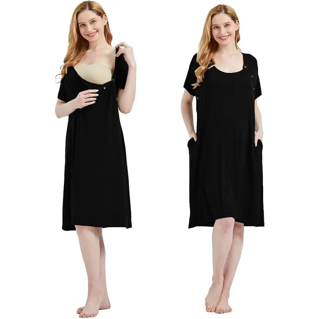 Labor and Delivery Gown 3 in 1 Labor, Delivery and  Gown for  Made with Ultra-Soft Fabric