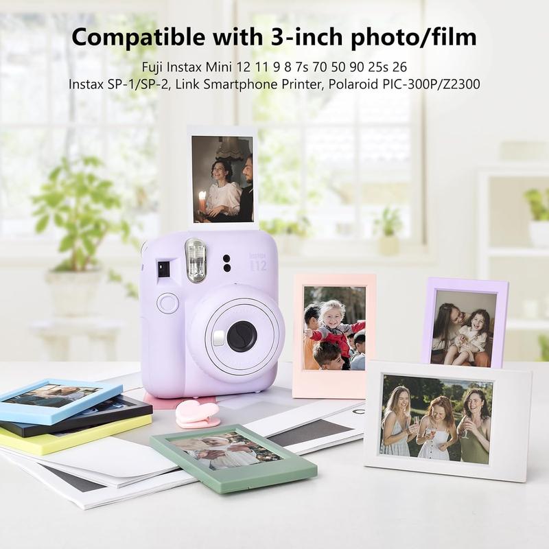 7 Packs 2x3 Mini Photo Frames Set with Clear Protective Film- Desk Stand Up Display Small Size Picture Frames for Fuji Instax mini 12/11/evo/41/40/99/SE/9/8/7+ Photo/Polaroid 3-Inch Films - Home Improvement.