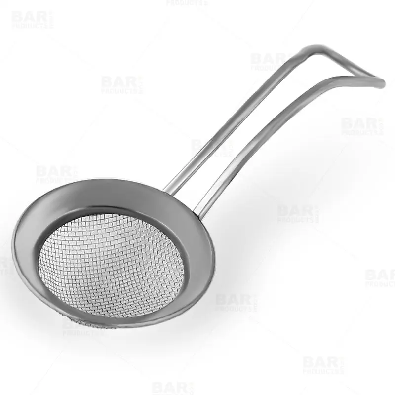 Stainless Steel Sprinkle Mesh Spoon - 5" Long, Curved Handle, Simple Craft, Ideal for Bar Use, Kitchen Sieve Utensil, Mesh Surface