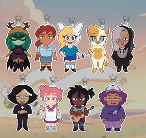 Adventure Time Fionna & Cake Huntress Wizard Keychain