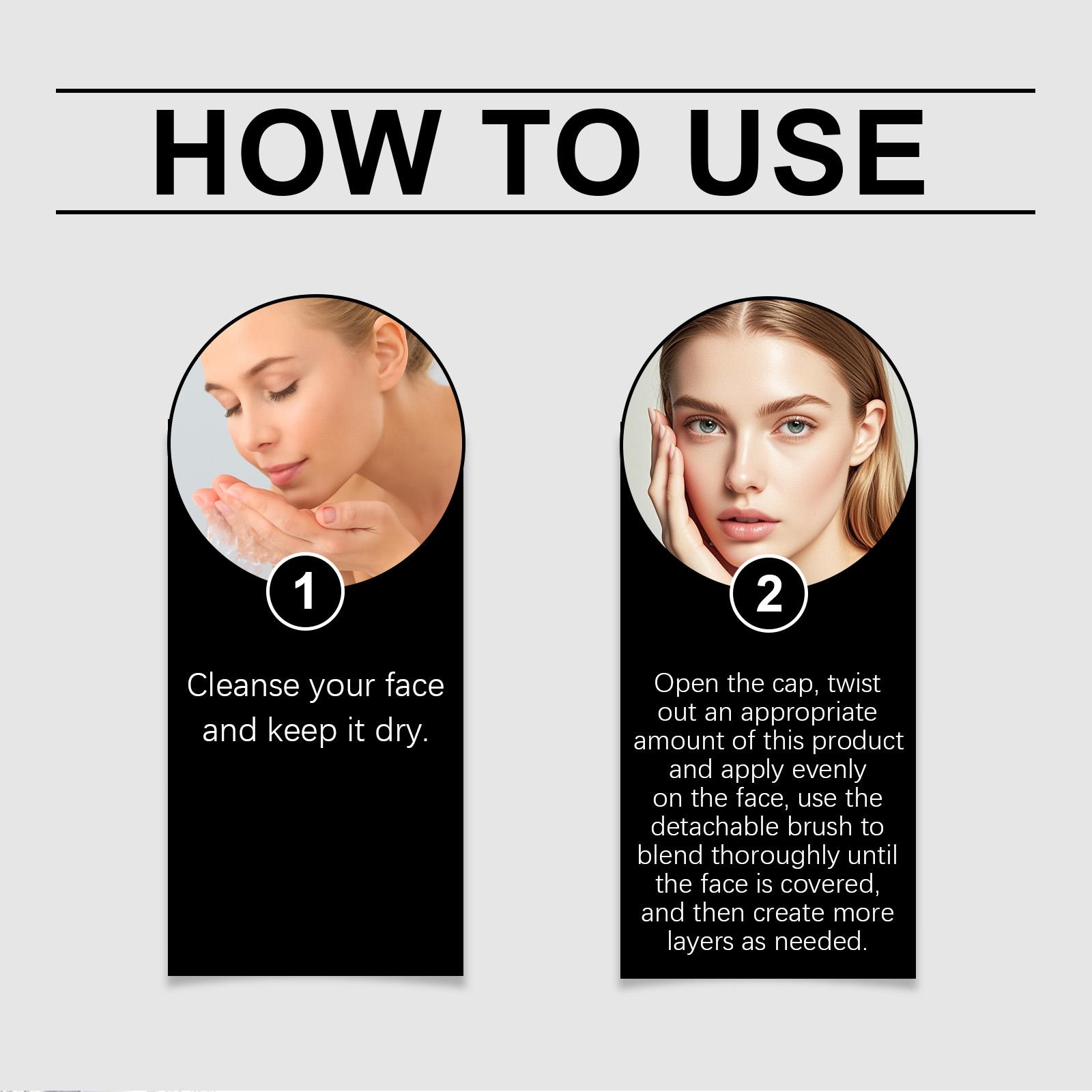 This Two-In-One Color-Changing Foundation Stick Features A Natural Color, A Light Texture, A Matte Finish, And A Clear And Transparent Finish. It Is Suitable For Daily Makeup Use