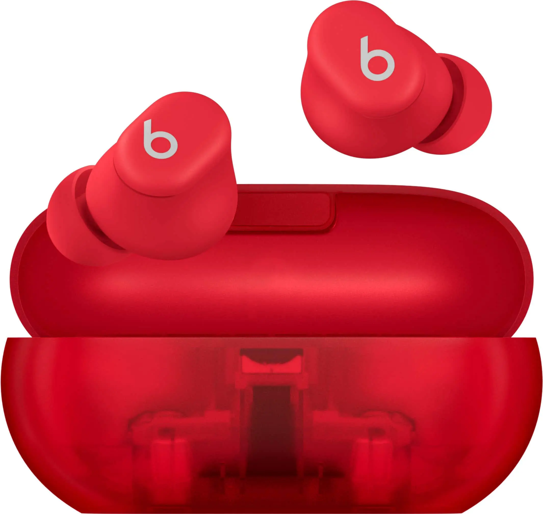 Beats - Solo Buds True Wireless Earbuds - Transparent Red Beats - Solo Buds True Wireless Earbuds - Transparent Red