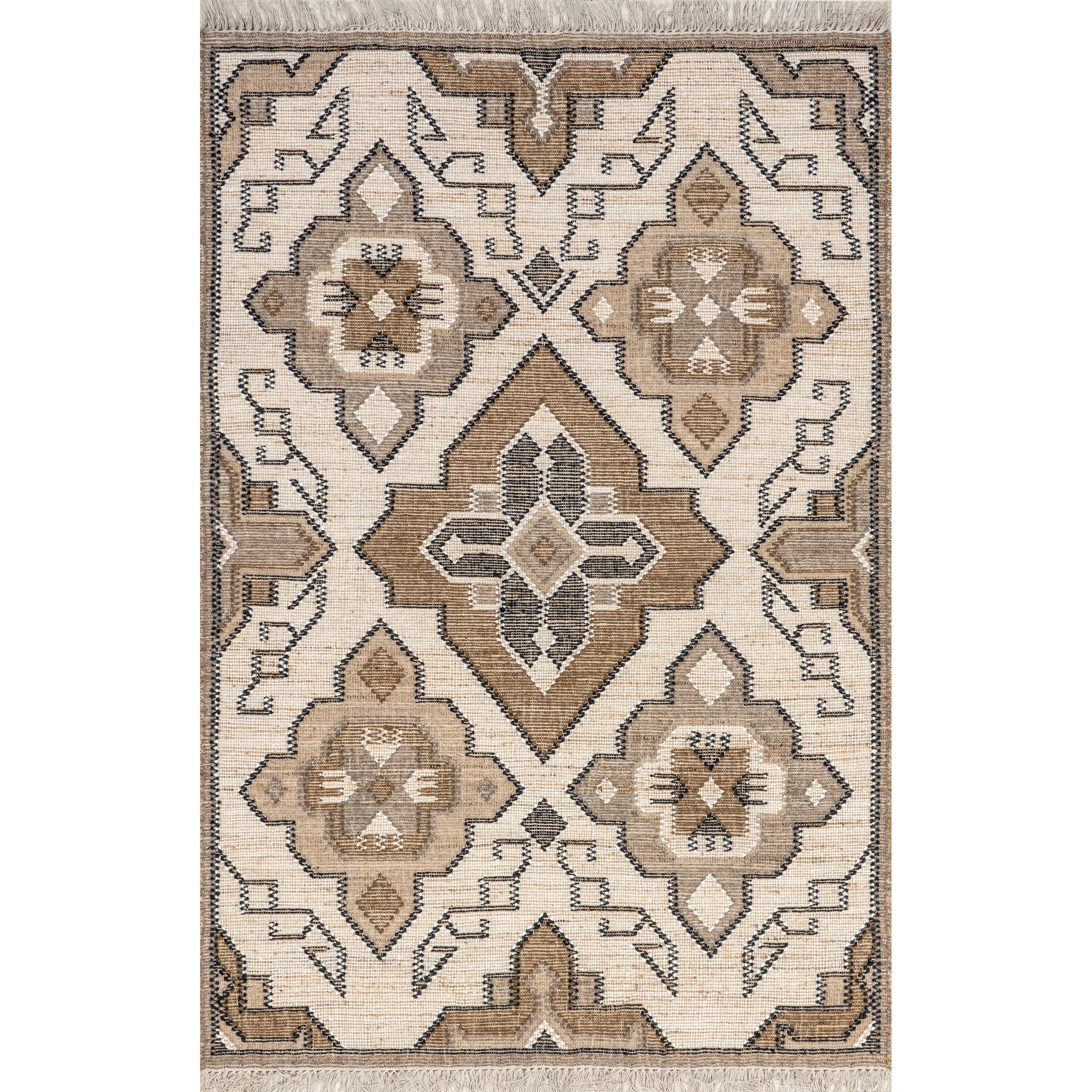 Oakleigh Southwestern Jute Fringe Area Rug