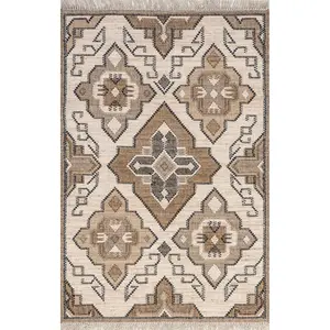 Oakleigh Southwestern Jute Fringe Area Rug