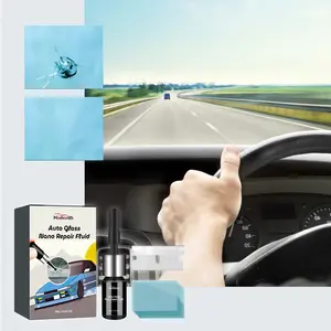 Windshield Repair Kit - Nano Glass Fix for Chips & Cracks UV Resin Cure DIY Solution to Prevent Spreading Save Money on Replacement Clear Vision Restoration 17g Kit