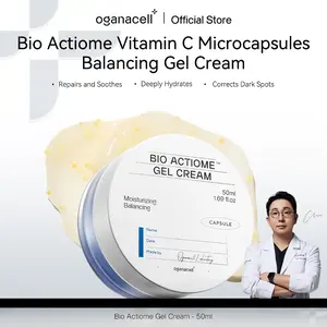 OGANACELL Ultra Firming Gel Cream with Vitamin C Microcapsules - 1.69 fl oz K-Beauty Glass Skin Moisturizer for Pore Refining & Anti-Aging