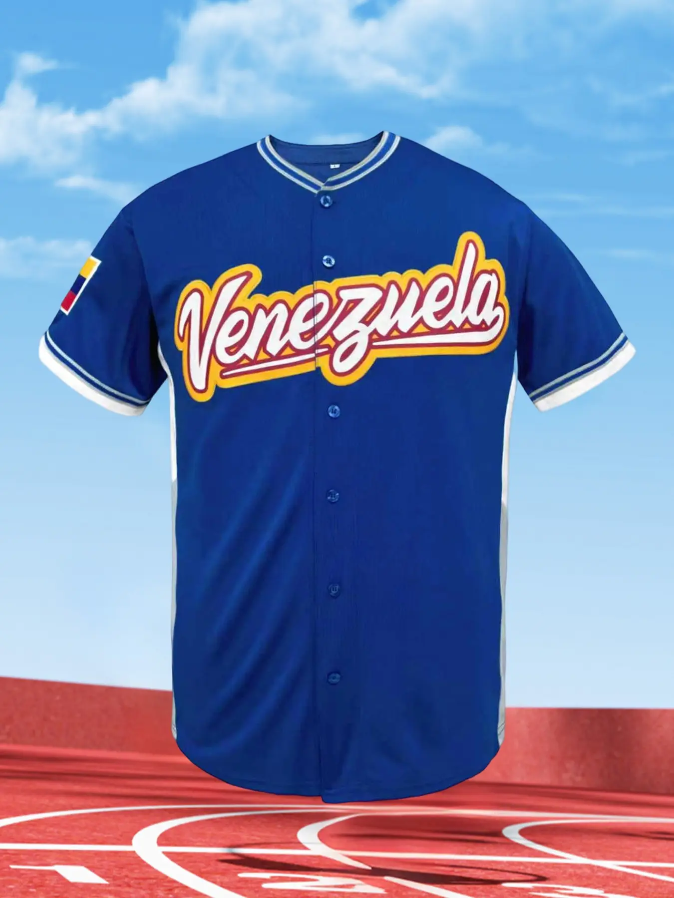 Venezuela Baseball Jersey | Men Women Casual Short Sleeve Sports Shirt | Vintage Breathable Baseball Uniform for Daily Wear Fans Gift