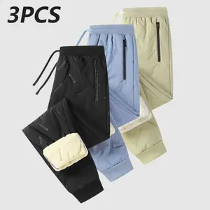 Men’s Thick Thermal Joggers with Fleece Lining – Winter Warm-Up Sweatpants, Windproof & Water-Resistant, Versatile Casual & Outdoor Pants