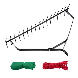 VEVOR 32 in Aquatic Weed Rake, 6.3 in Double Sided Lake Weed Rake, Lightweight  Pond Weeds Cutter with 30ft Rope, No Assembly Required, Muck Lilypad Clearing Tool for Pond, Lake, Rivulet