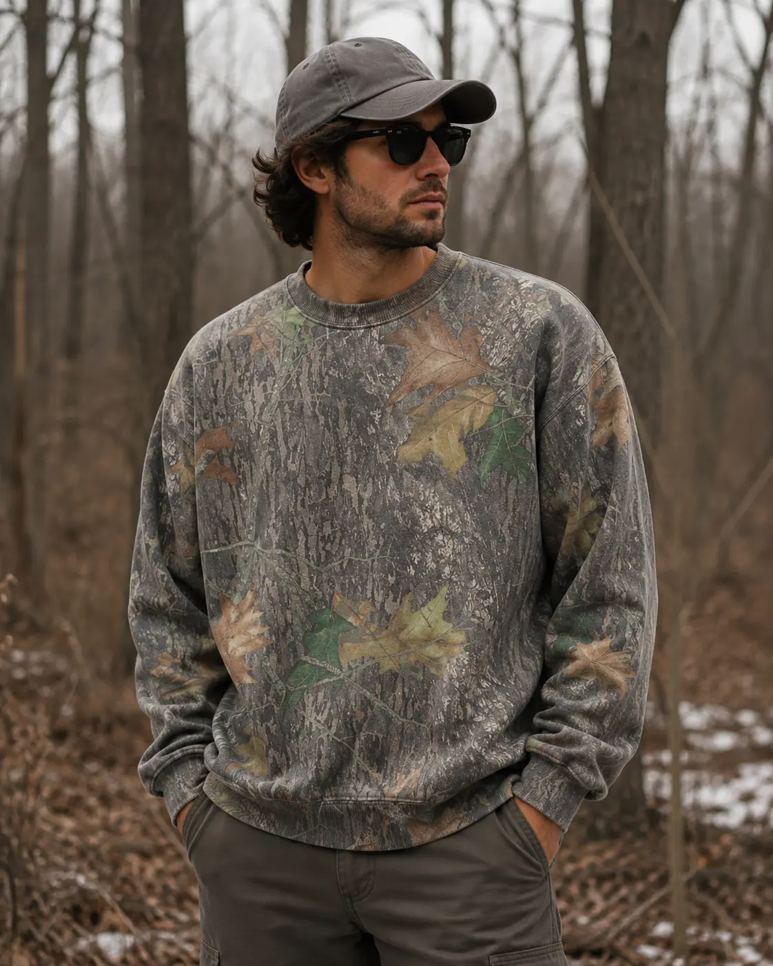 90s Real Tree Camo All-Over Crew Neck Sweatshirt 3D Tree Print 3D For Men And Women, Style Sweatshirt For Unisex 3D