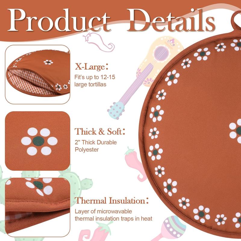 2 count 12 Inch Tortilla Warmer Pouch, Mexican De Barro Talavera Pottery Microwavable Insulated Cloth Pouch for Tortillas, Tacos, Naan, and Pizza Rolls 2 count 12 Inch Tortilla Warmer Pouch, Mexican De Barro Talavera Pottery Microwavable Insulated Cloth Pouch for Tortillas, Tacos, Naan, and Pizza Rolls