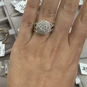 ANILLO EXOTICO DIAMANTES NAT DE BODAS 10K