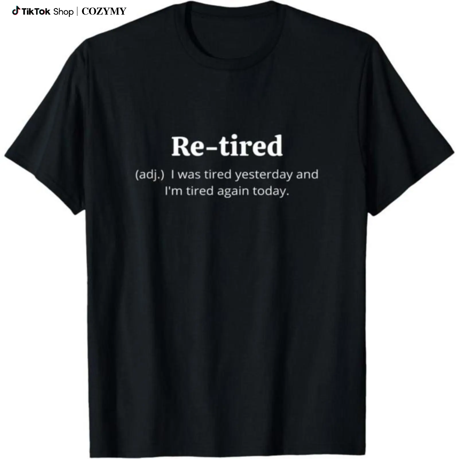 【100% Cotton】Funny Retired Definition T-Shirt | Sarcastic Retirement Tee for Men and Women | Premium Quality for a Comfy Fit | Perfect Gift for New Retirees!