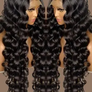 40 Inch Loose Deep Wave Lace Front Human Hair Wig Brazilian Nature Wave Curly Wigs Human Hair 13x6 HD Lace Frontal Wig For Women