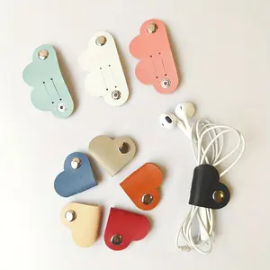 10pcs Shaped Cord Management Clips, Vibrant Heart-Shaped Cord Organizer Set - Manage Earphones & Headphones Cables With Ease, Non-Battery Cable Management Clips, Multi-Color Cord Keeper For Men & Women, Perfect For Travel And Daily Use