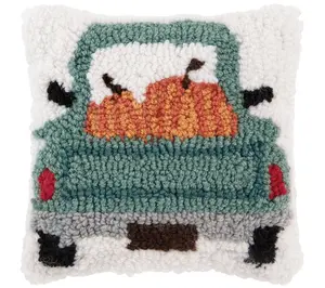 C&F Home Pumpkin Hooked Pillow